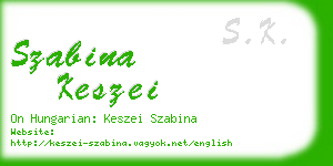 szabina keszei business card